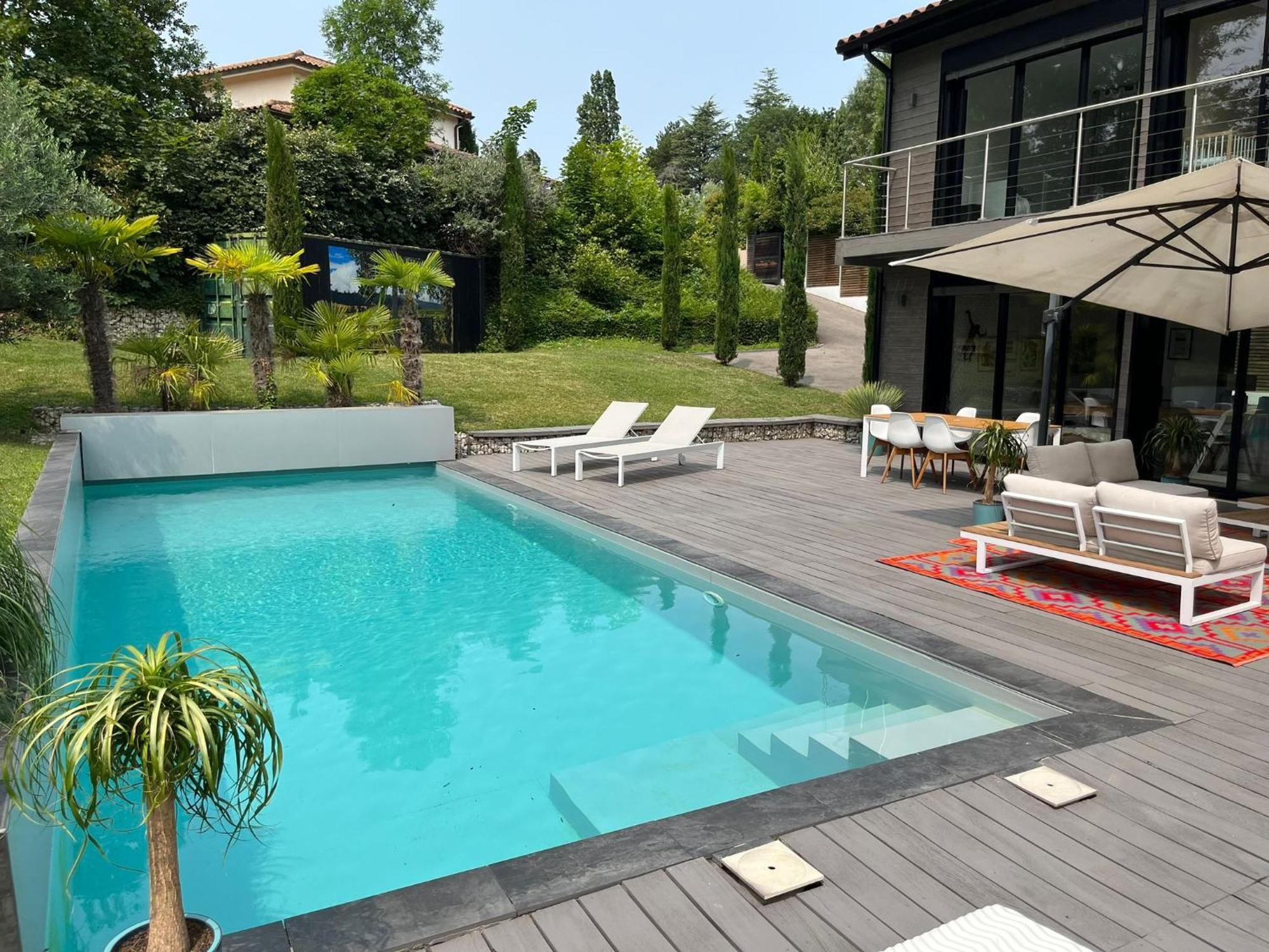 Villa Piscine A Proximite De Lyon Chaponost Exterior foto